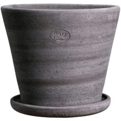 Bergs Potter Julie Topf Mit Unterteller Grau Ø35 Cm