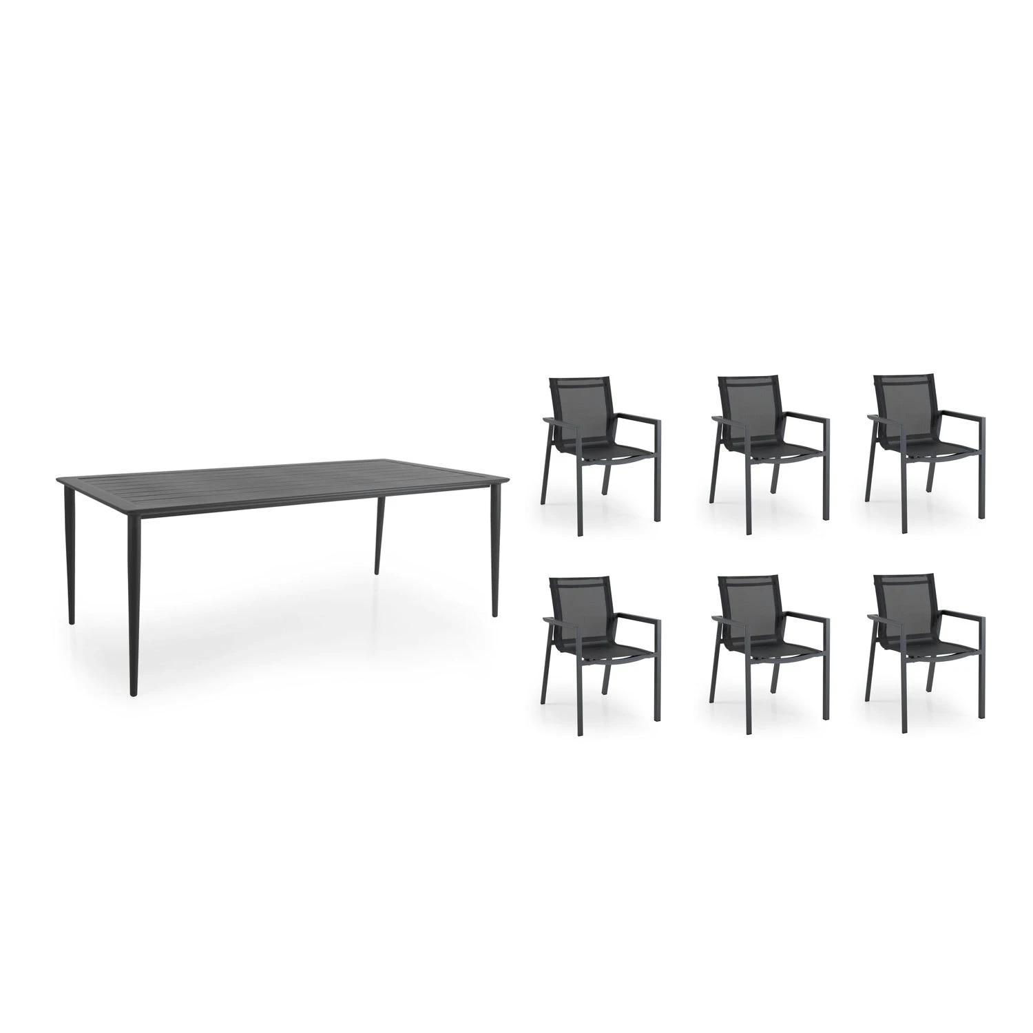 Brafab Delia Nimes Dining Set, Anthracite
