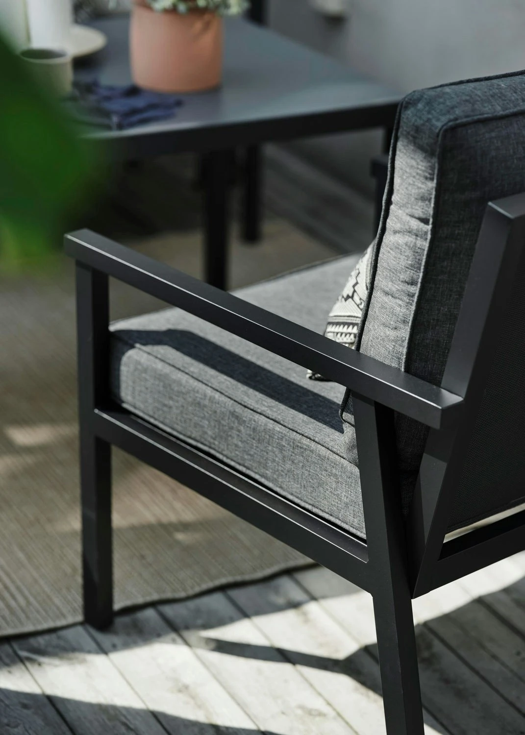 Brafab Rana Lounge-Set Niedrig 5 Sitzplätze, Schwarz/Anthrazit – Bild 2