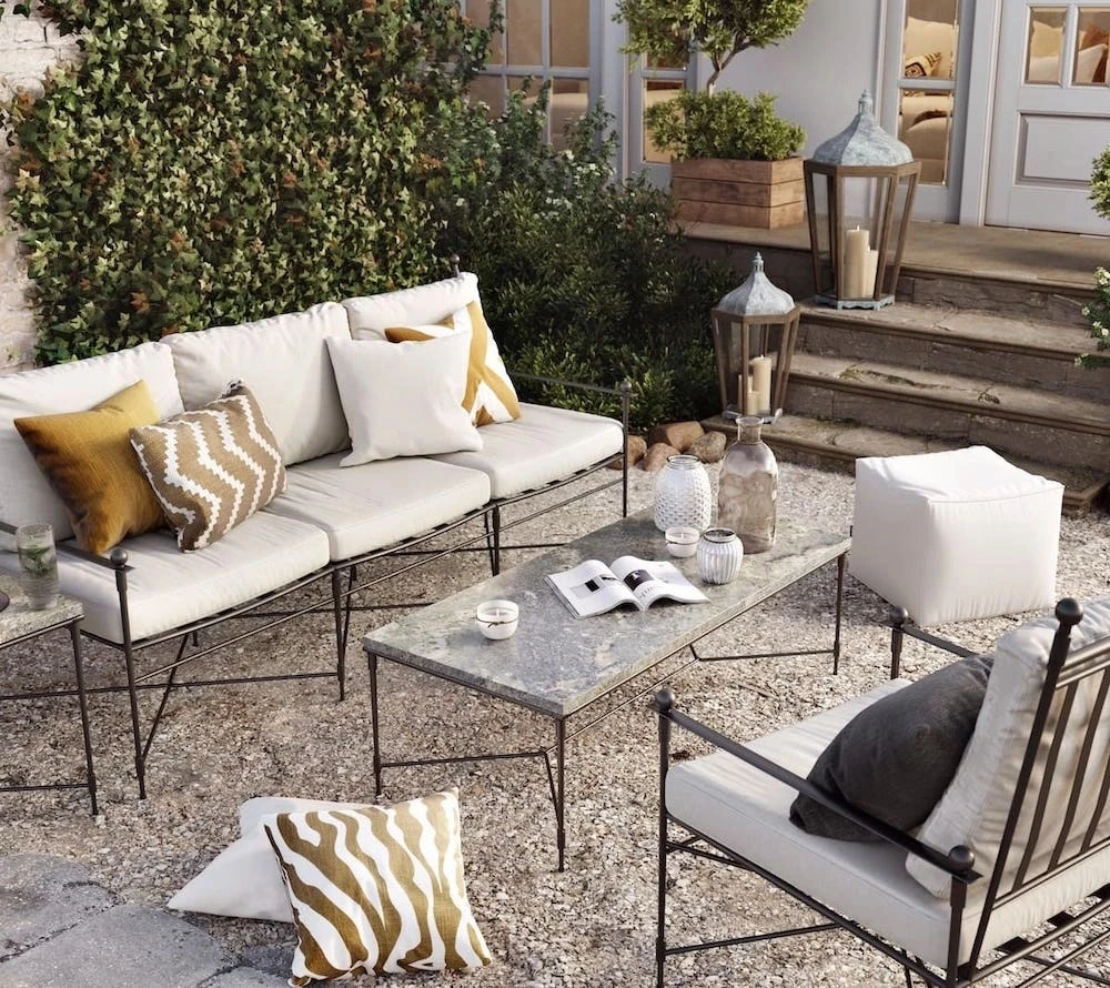 Ikat Sema Kissen 40x60 Cm Im Freien Nutzbar, Shitake / Off-white – Bild 3