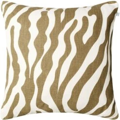 Zebra Kissen 50x50 Cm Im Freien Nutzbar, Shitake / Off-white