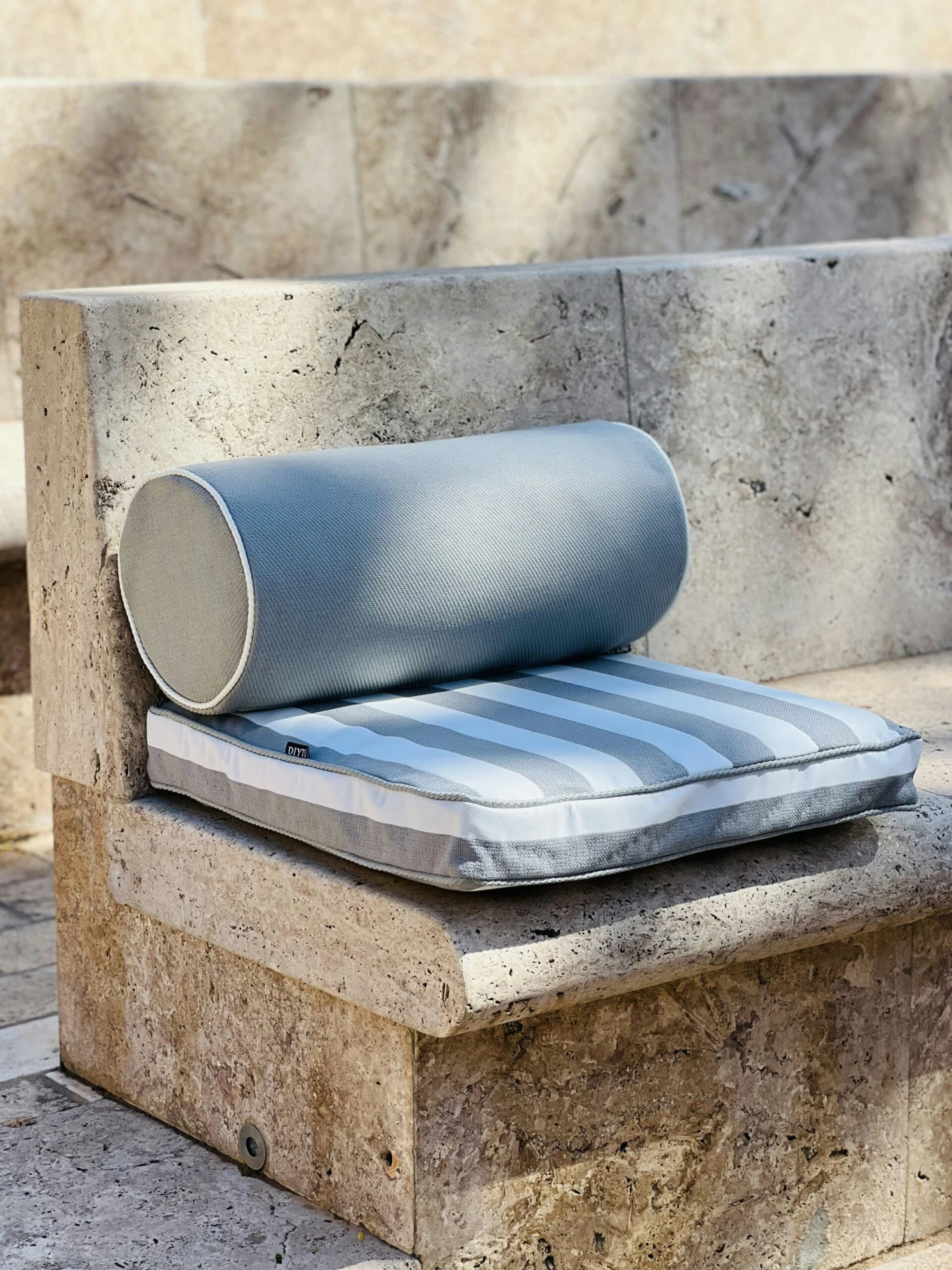 Plain Kissen 17x45 Cm, Grau – Bild 2