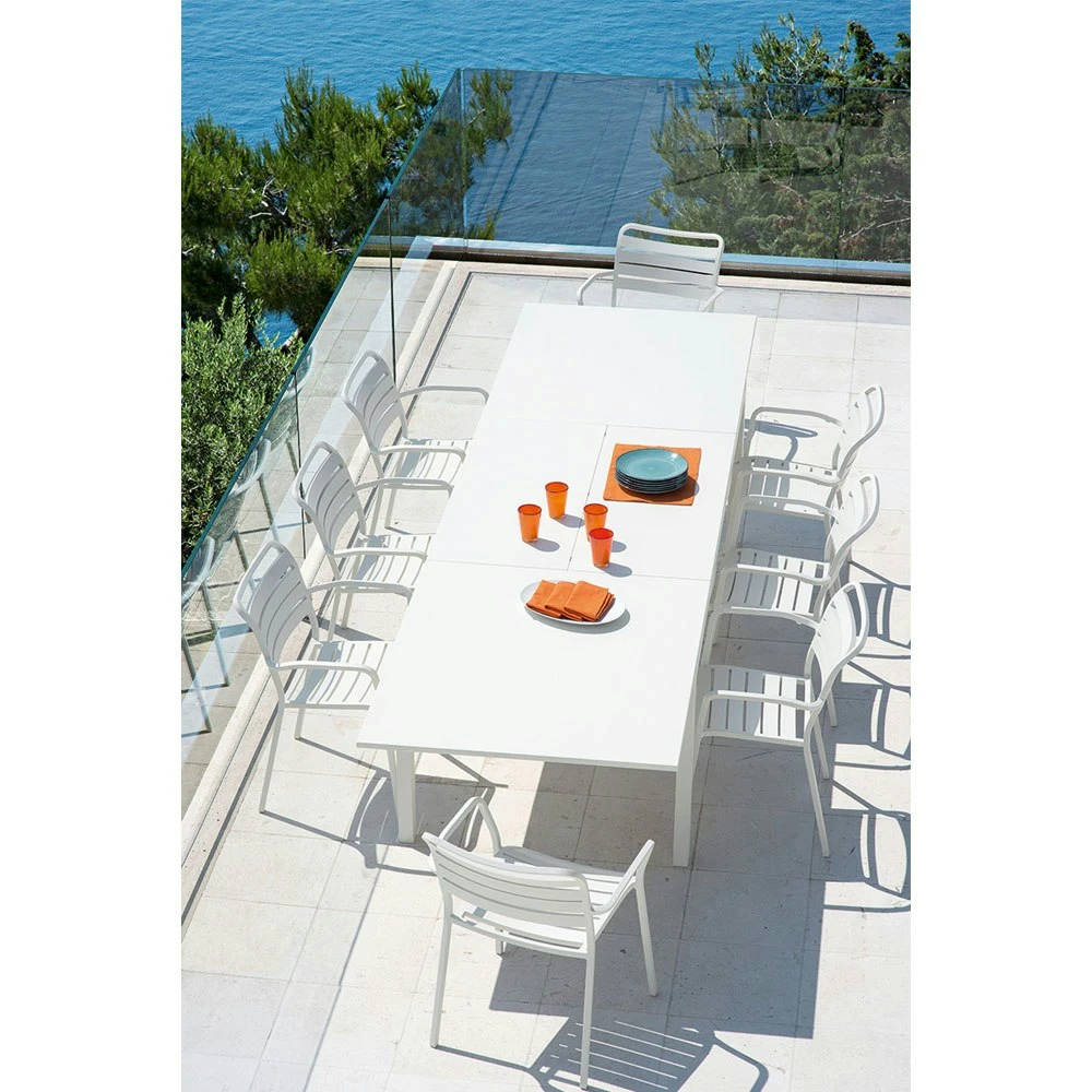 Flat XL Esstisch Ausziehbar 240-360x100 Cm, Warm White – Bild 2