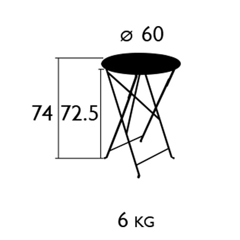 Bistro Tisch, Ø60 Cm/ Liquorice – Bild 2
