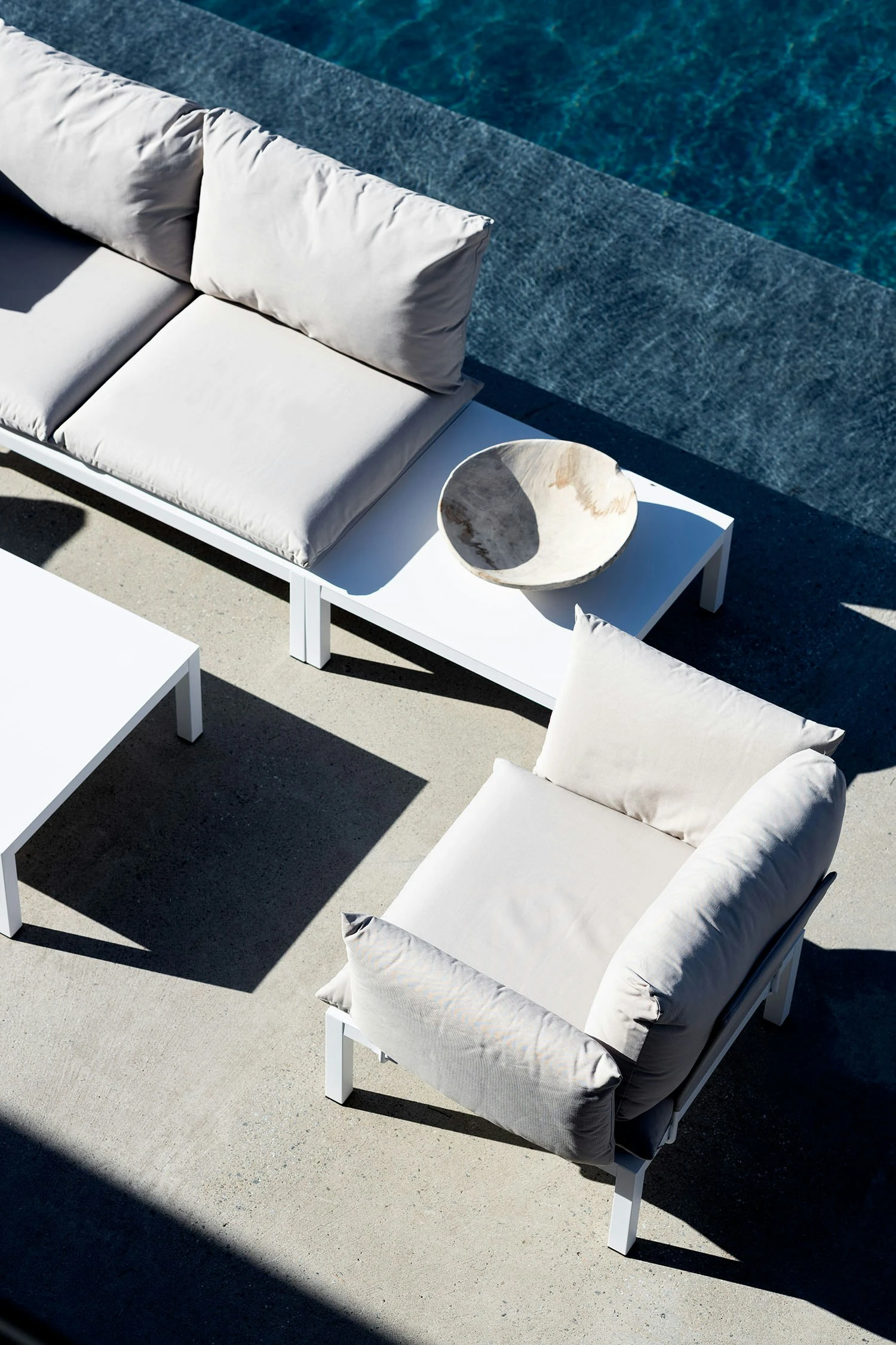 FIAM Domino Sessel, Beige/Weiß – Bild 5