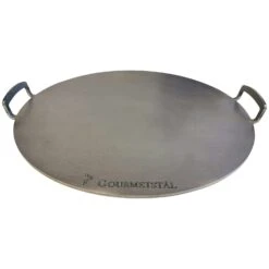 Grillplatte Aus Stahl Rund Mit Griff, 49 Cm