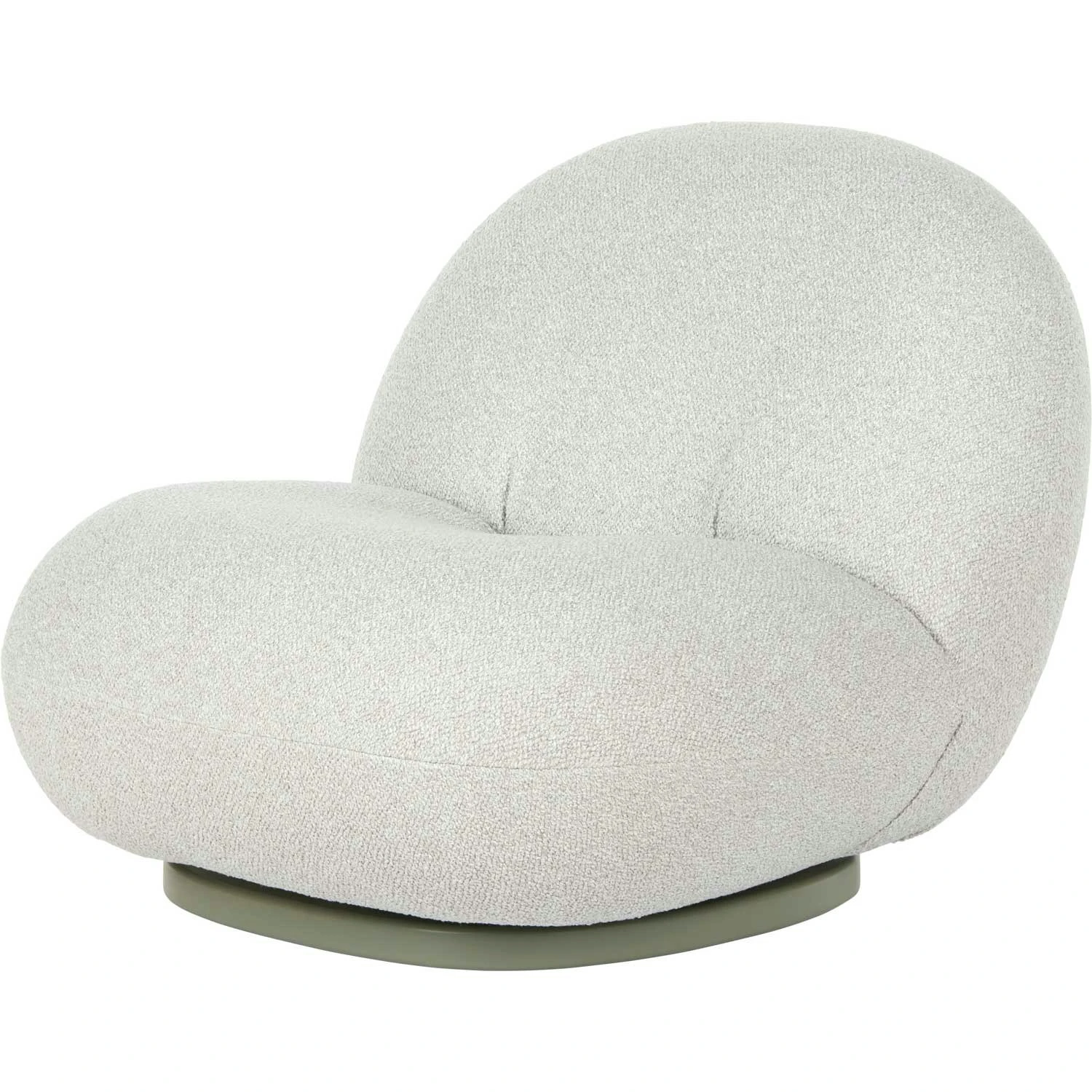 Gubi Pacha Outdoor Loungesessel, Dedar Libera 003, Moosgrüner Fuß – Bild 2