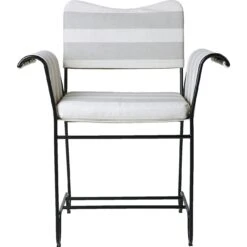 Gubi Tropique Esszimmerstuhl, Classic Black / Leslie Stripe 20