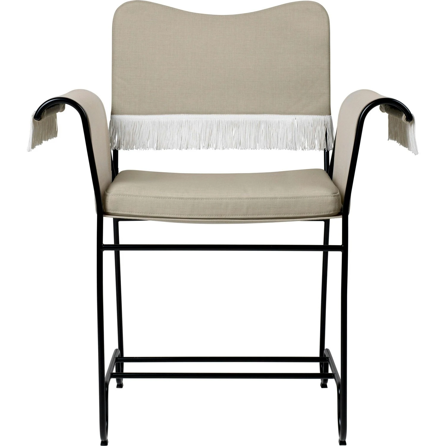 Gubi Tropique Esszimmerstuhl Mit Fransen, Classic Black / Udine 12