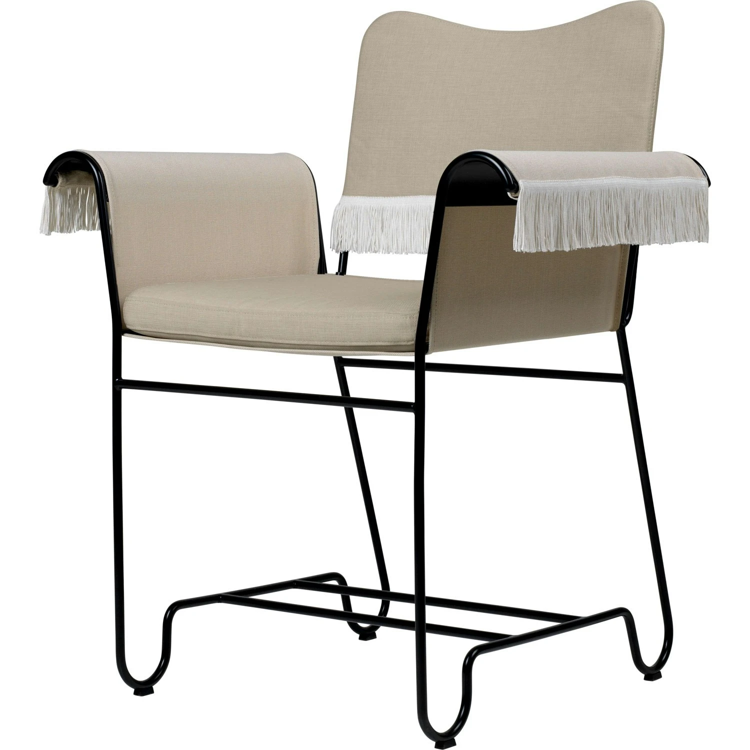 Gubi Tropique Esszimmerstuhl Mit Fransen, Classic Black / Udine 12 – Bild 3