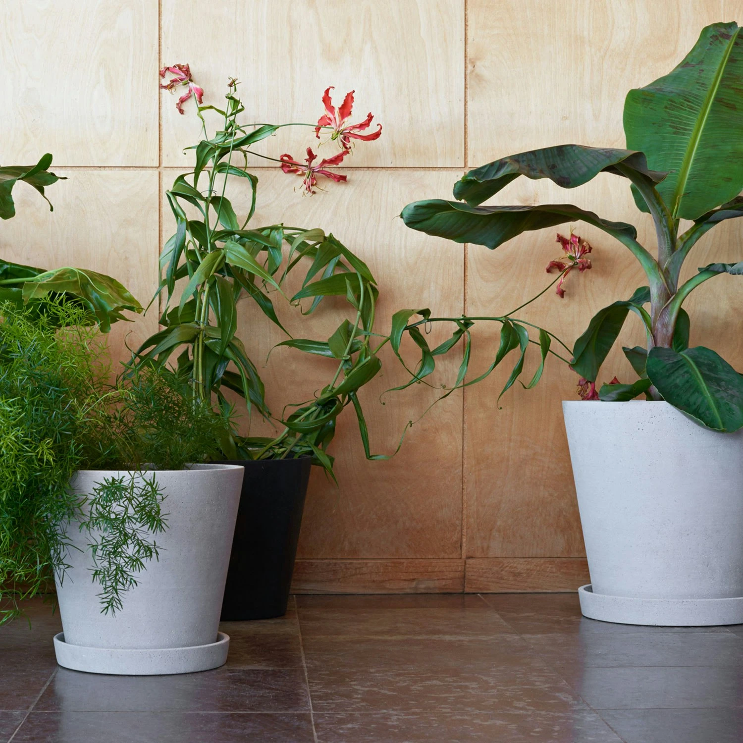 Hay Flowerpot Topf Mit Unterteller Grau, Ø21.5 Cm XL – Bild 2