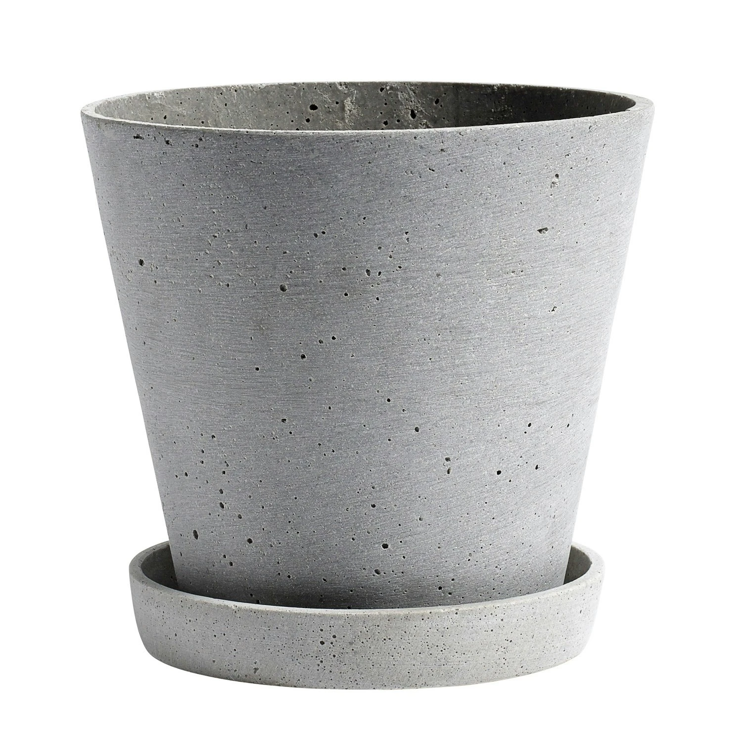 Hay Flowerpot Topf Mit Unterteller Grau, Ø17.5 Cm L