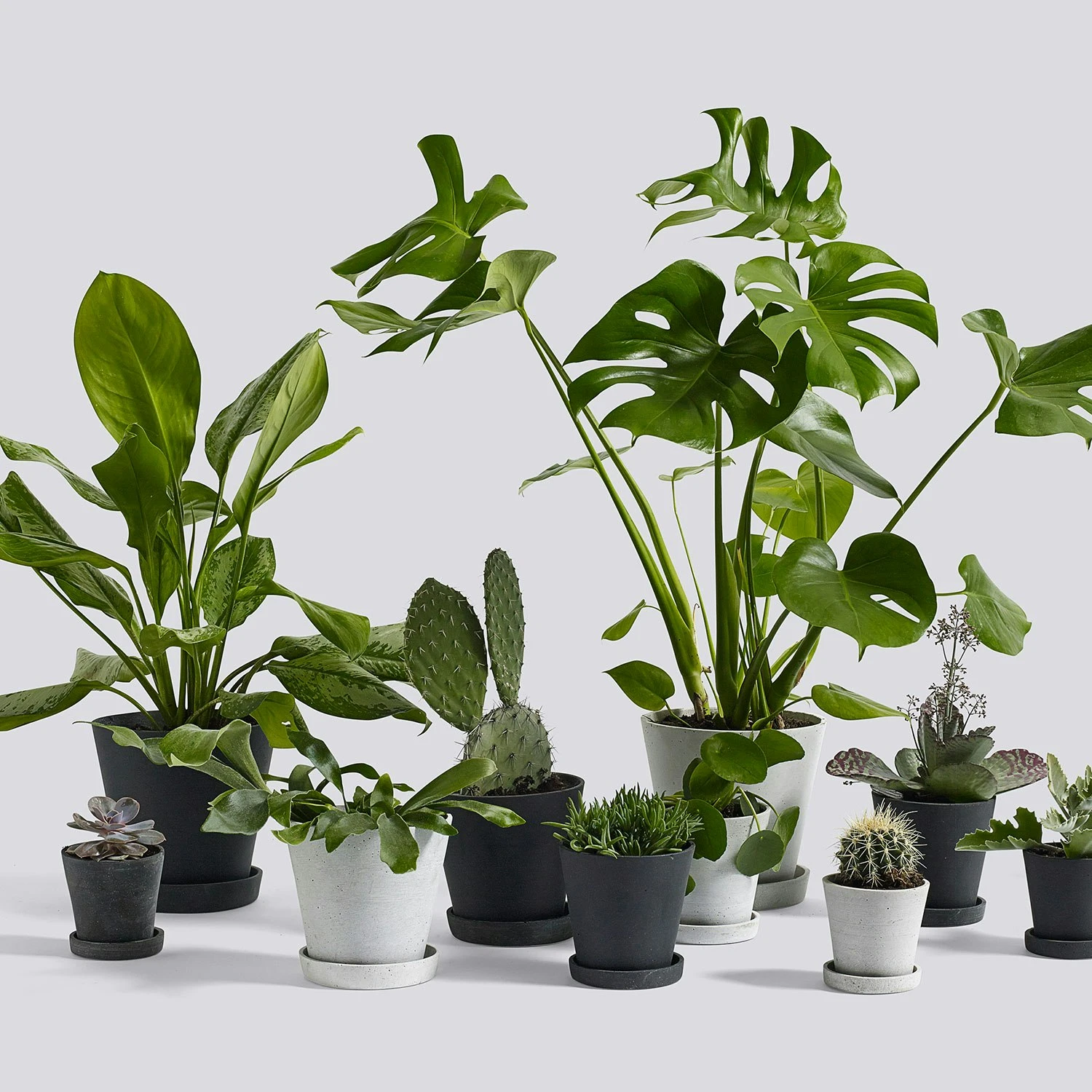 Hay Flowerpot Topf Mit Unterteller Grau, Ø17.5 Cm L – Bild 4