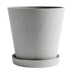 Hay Flowerpot Topf Mit Unterteller Grau, Ø26 Cm XXL