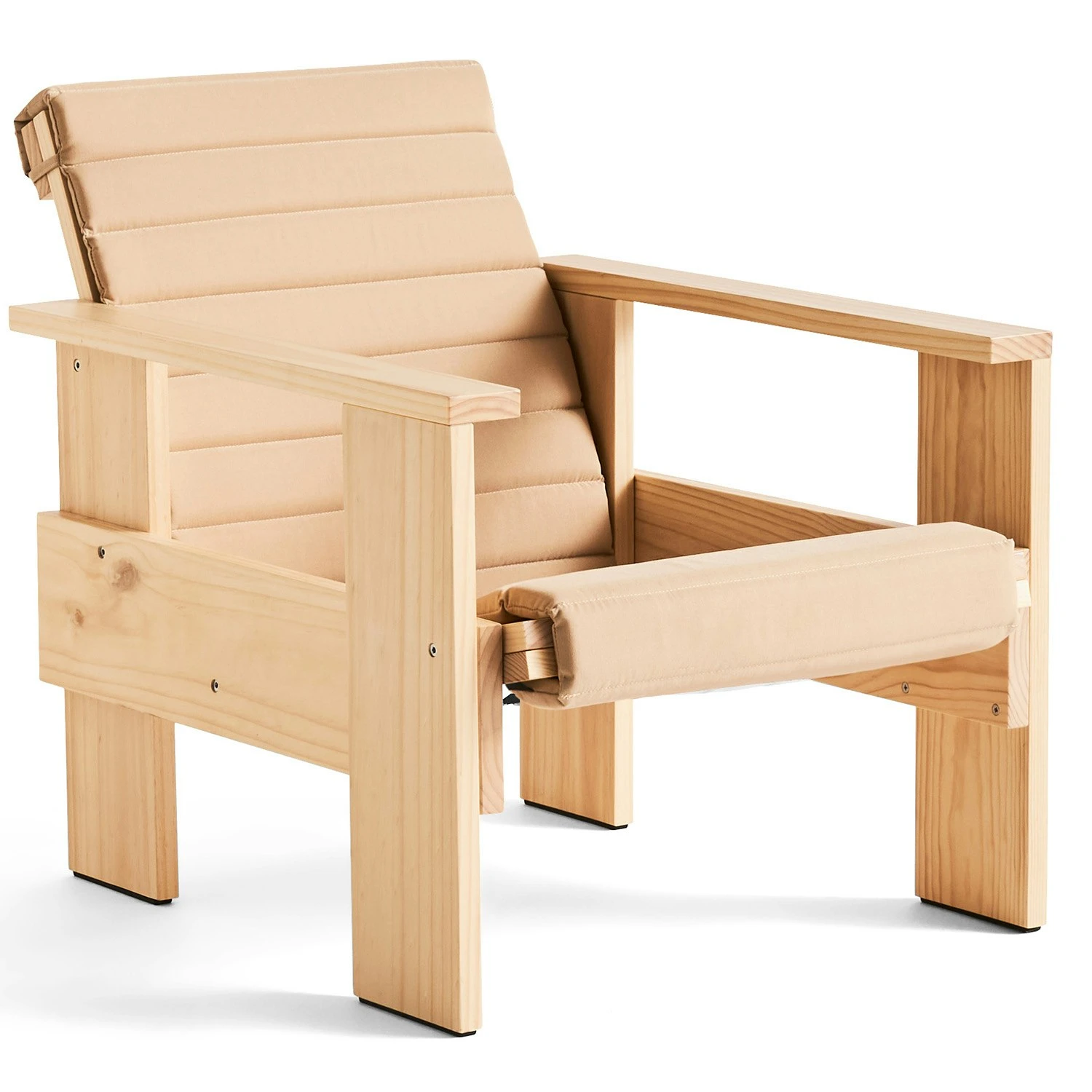 Hay Quilted Cushion Crate Lounge Chair- Sky Grey Loungesessel Beige – Bild 2