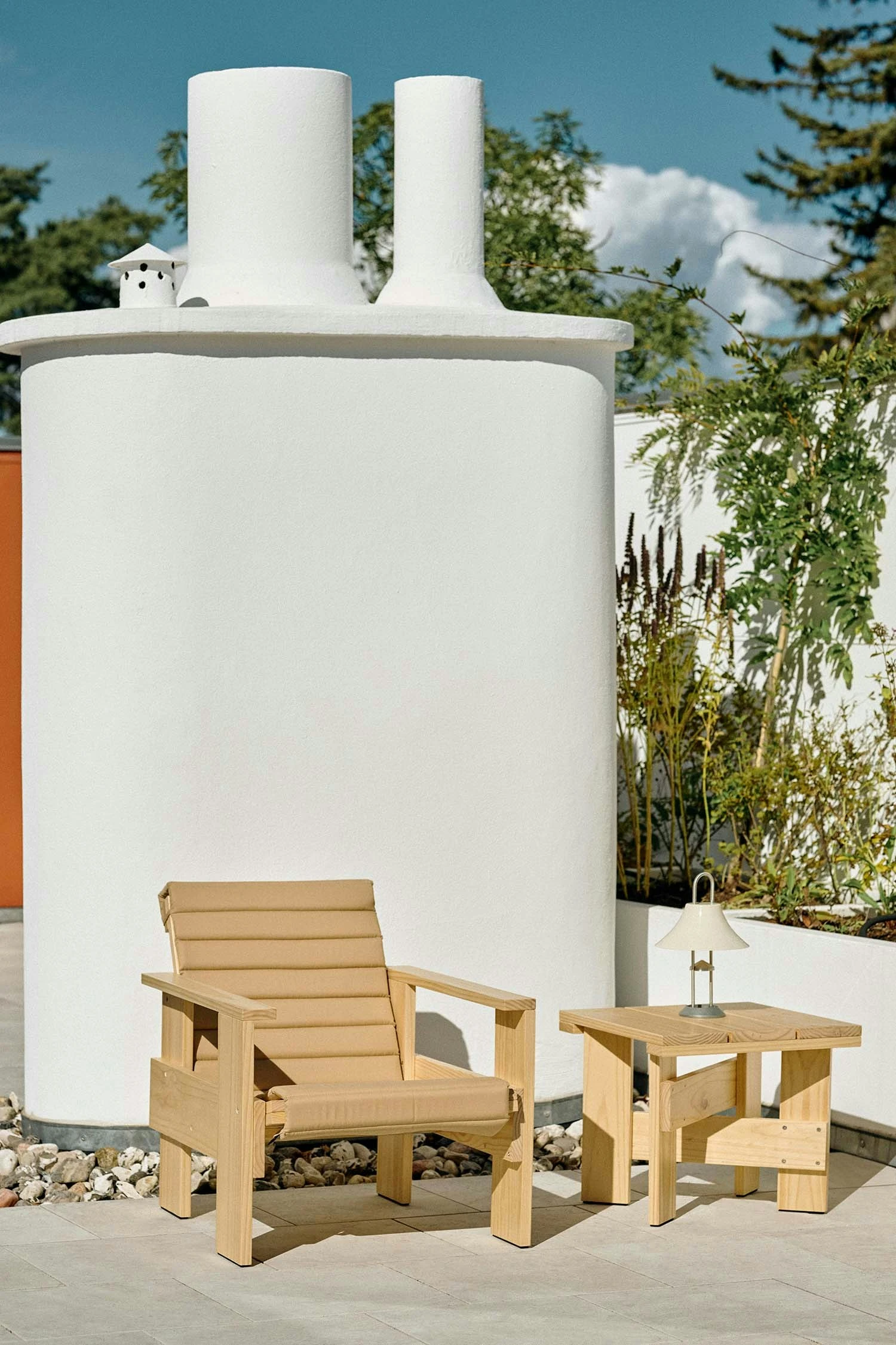 Hay Quilted Cushion Crate Lounge Chair- Sky Grey Loungesessel Beige – Bild 3