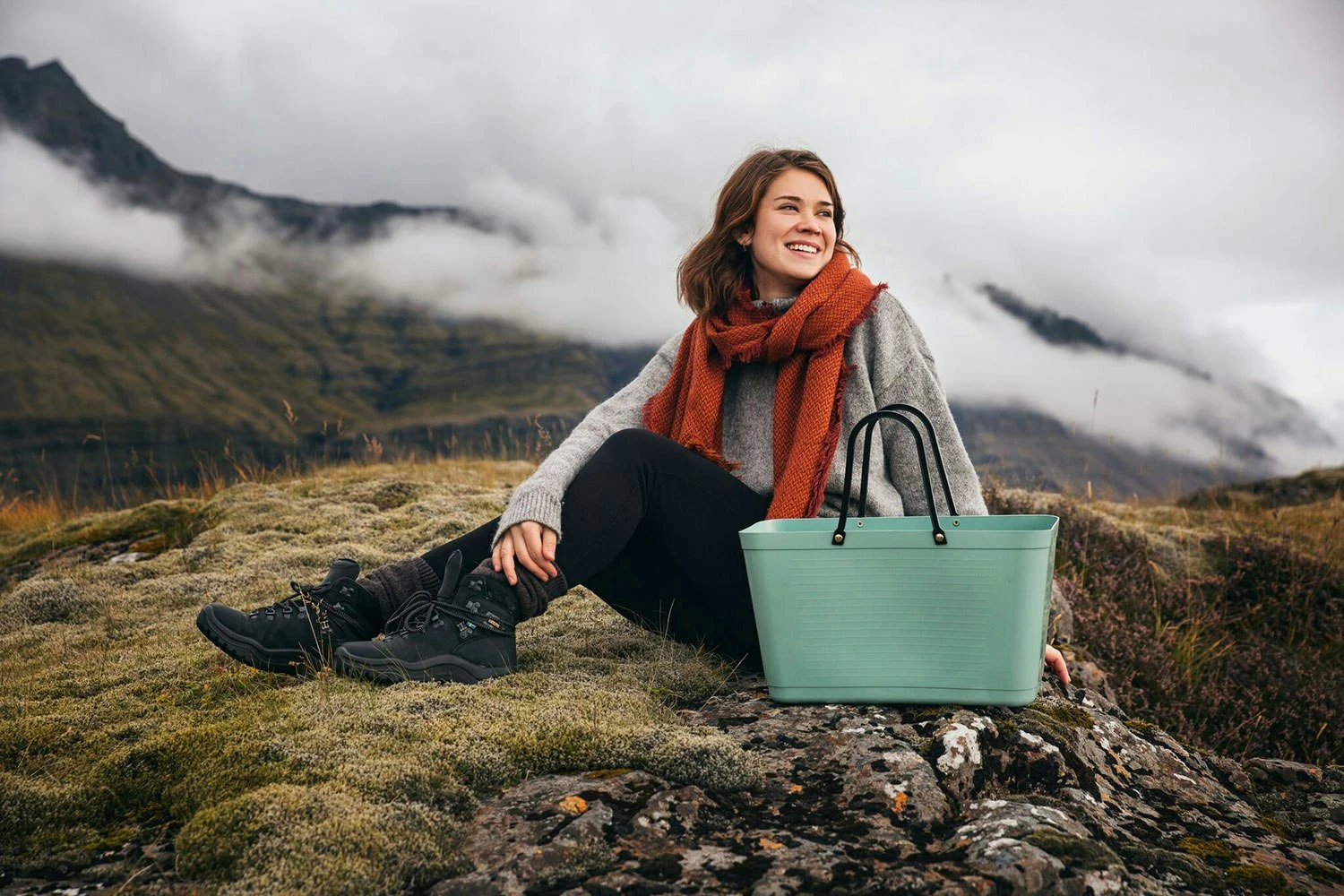 Hinza Bag Green Plastic Olive, Large – Bild 2