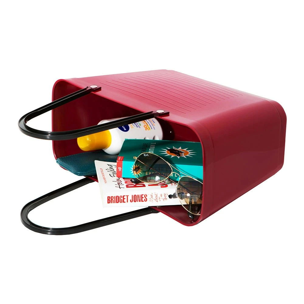 Hinza Tasche Klein Green Plastic, Bordeaux – Bild 2