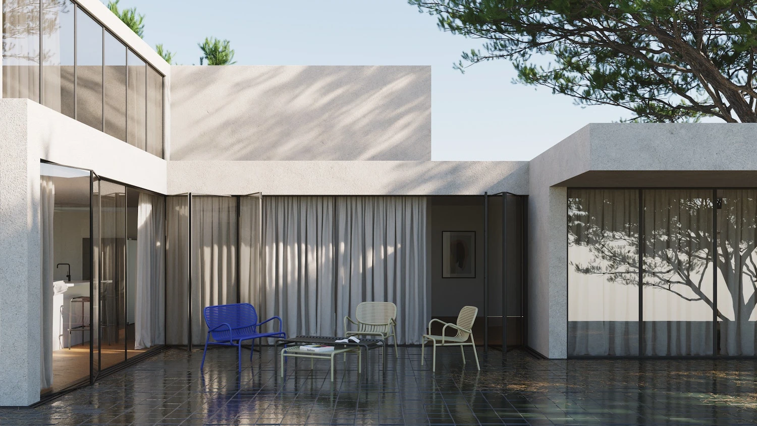 Week-End Kaffeetisch / Bank 51x127 Cm, Anthrazit – Bild 3