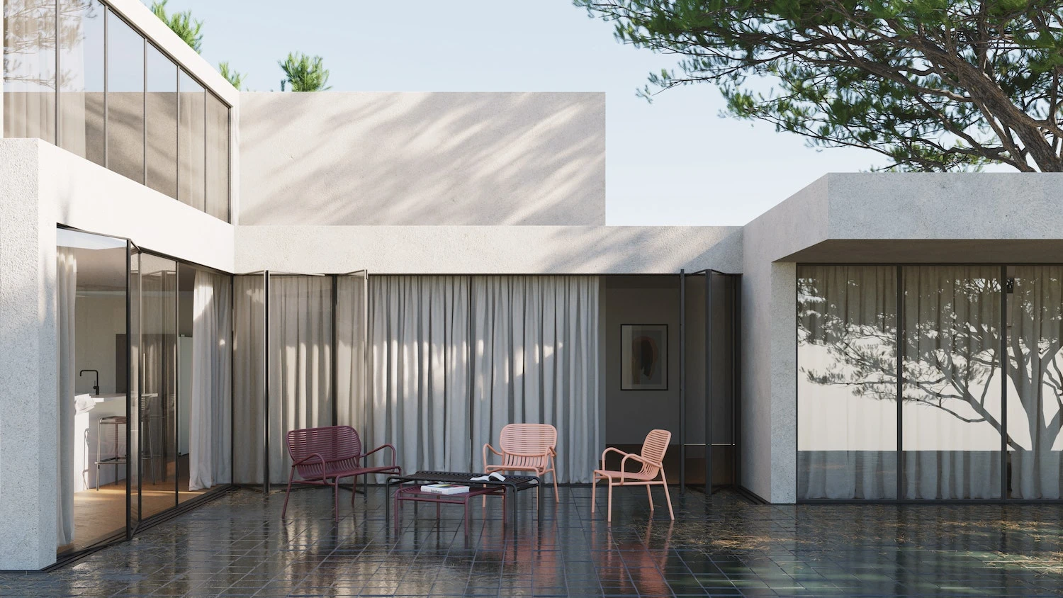 Week-End Kaffeetisch / Bank 51x127 Cm, Anthrazit – Bild 4