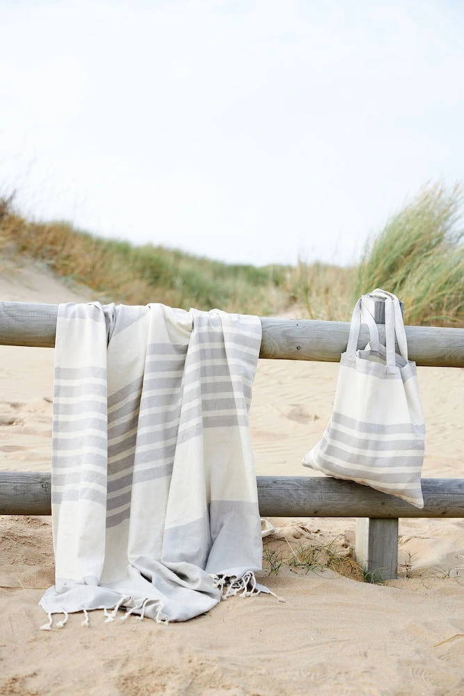 Sagaform Ella Hamam Handtuch 145x250 Cm, Beige – Bild 2