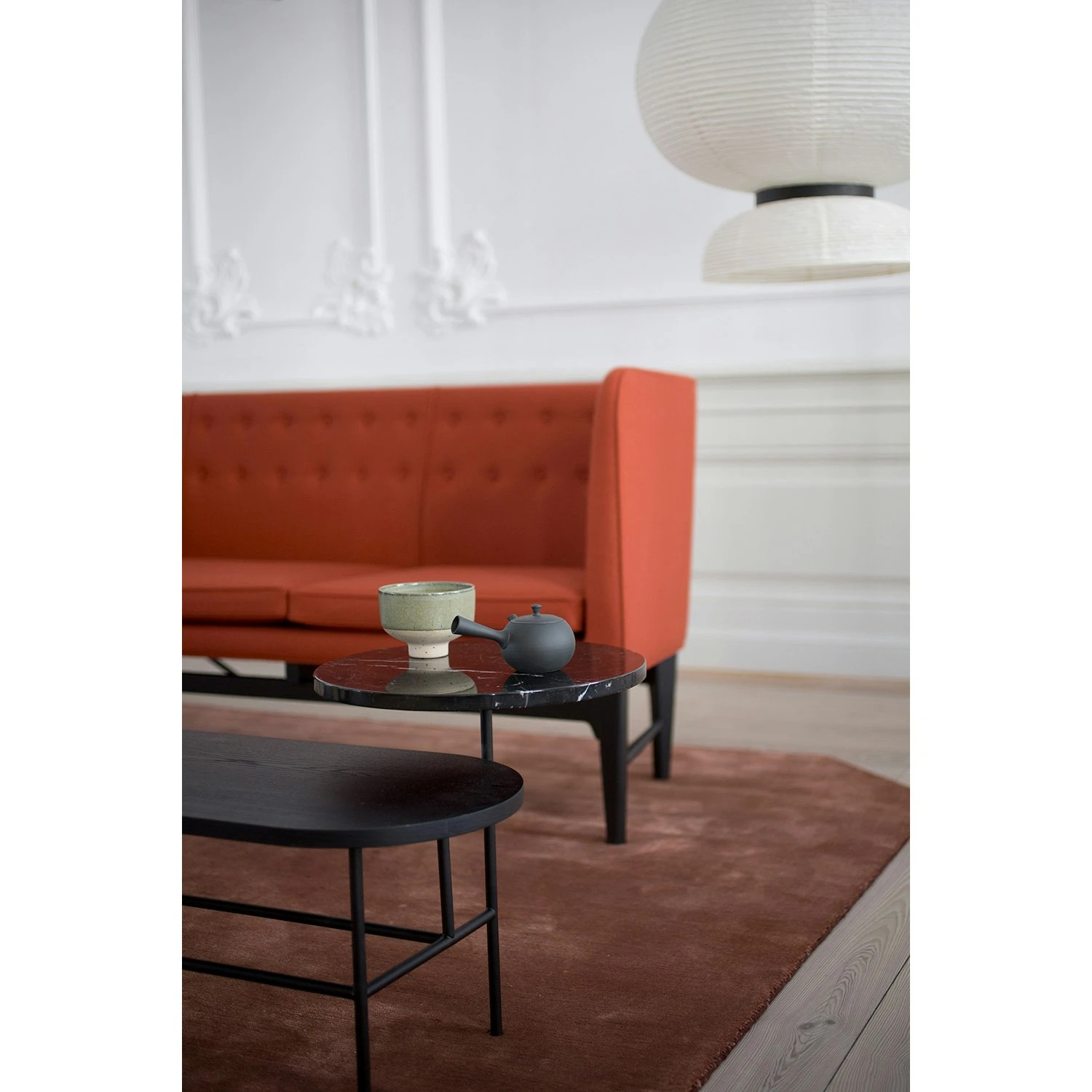 &Tradition Palette-Kaffeetisch Jh7 Schwarz Esche / Marmor – Bild 2